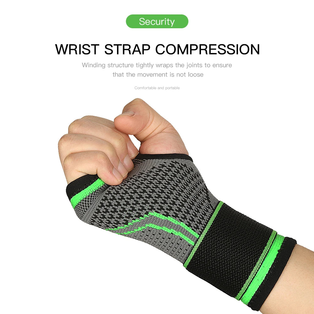 1PCS Breathable Bandage Fitness Men's Wrist Palm Support Crossfit Weight Lifting Wrist Wraps Bandage Gym Training Men Wristband