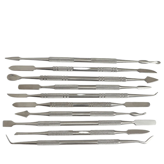 10PCS Dental Lab Stainless Steel Wax Carving Tool Set Dentist Sculpture Knife Dentistry Instrument
