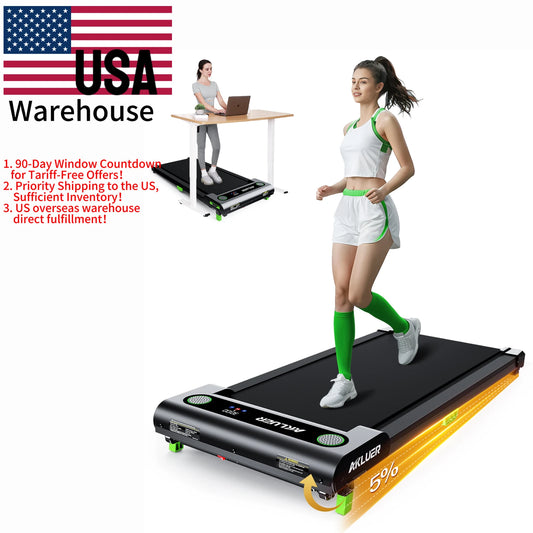 US Stock 2-in-1 Cardio Treadmill Foldable LED Screen Walking Running Machine Electric for Home Office Fitness Dropshipping