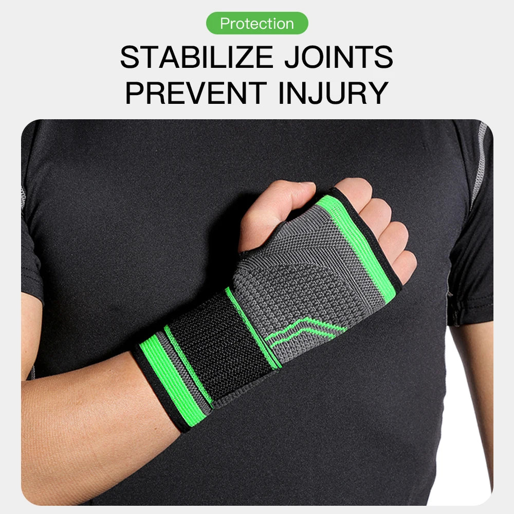 1PCS Breathable Bandage Fitness Men's Wrist Palm Support Crossfit Weight Lifting Wrist Wraps Bandage Gym Training Men Wristband