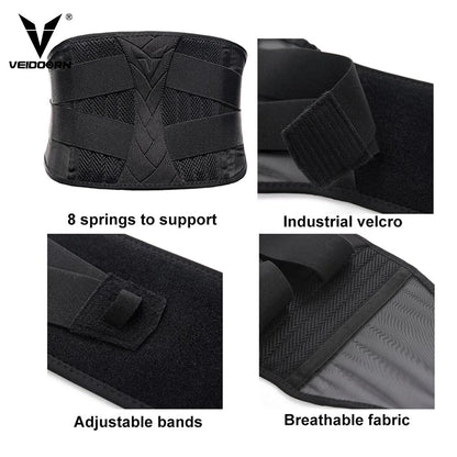 Veidoorn Waist Trimmer Waist Trainer for Women Men Lower Back Lumbar Support Body Shaper Sweat Slimming Belt Corset Workout Gym