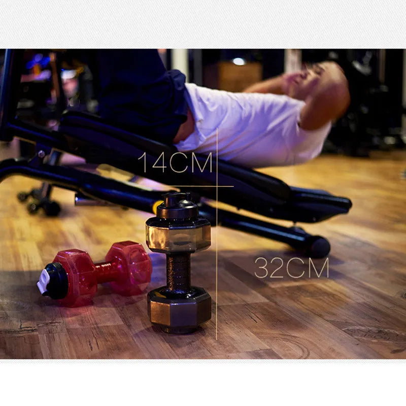 2.5L Dumbbells Shaped Plastic Big Large Capacity Gym Sports Water Bottle Outdoor Fitness Bicycle Bike Camping Cycling Bottle