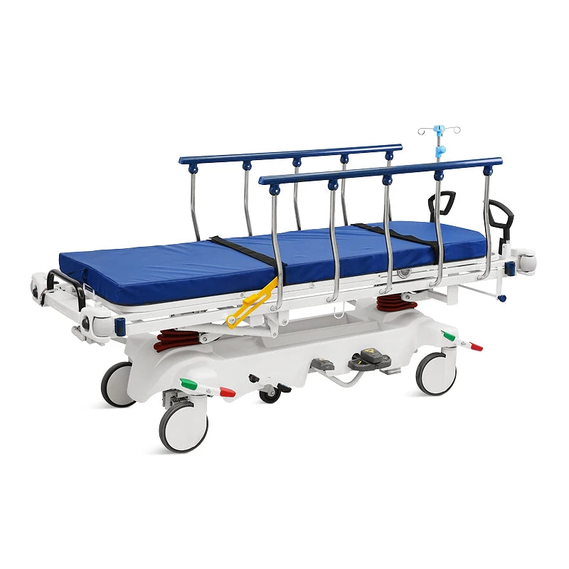 SKB041-7 Hospital Operation Connecting X-ray Hydraulic 5 Function Adjustable Patient Transfer Trolley
