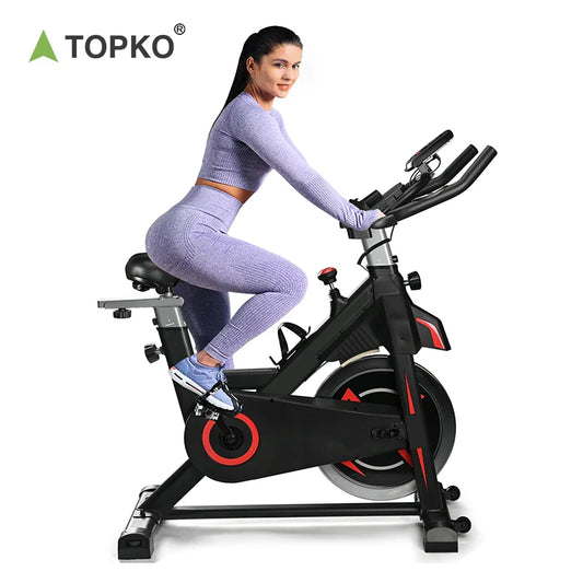 TOPKO US Warehouse Universal Body-building Fitness Spin Bike Comfortable Seat Spinning Bike