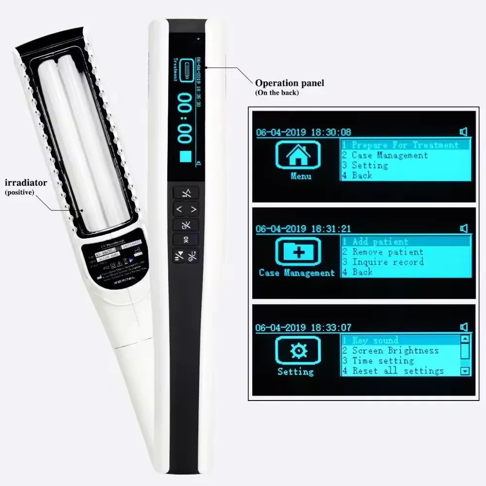 Kernel CE Approved Hospital Portable Ultraviolet UV Phototherapy 311nm Narrow Band UVB Lamp for Vitiligo Psorasis Treatment