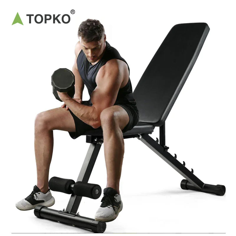 TOPKO US Warehouse Premium Gym Dumbbell Bench Home Fitness Metal Weight Bench