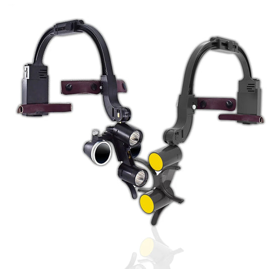 Niceden Dental LED Headlight Binocular Loupes  2.5X/3.5X Headband Ajustable 5W Dentist Surgical Headlamp Dentistry Magnifier