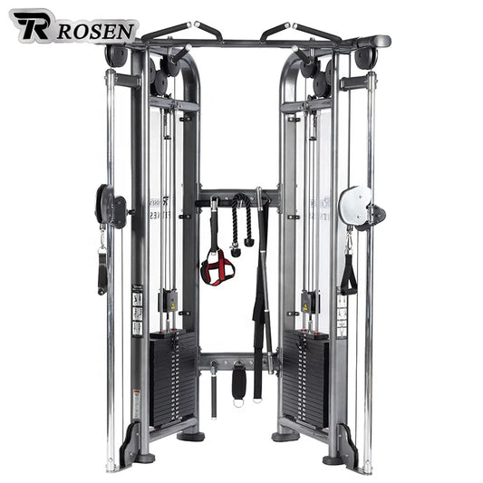 Source Factory Indoor Workout ROSEN Fitness Equipment Bodybuilding Galvanized Steel Dual Adjustable Pulley for Gym Centre