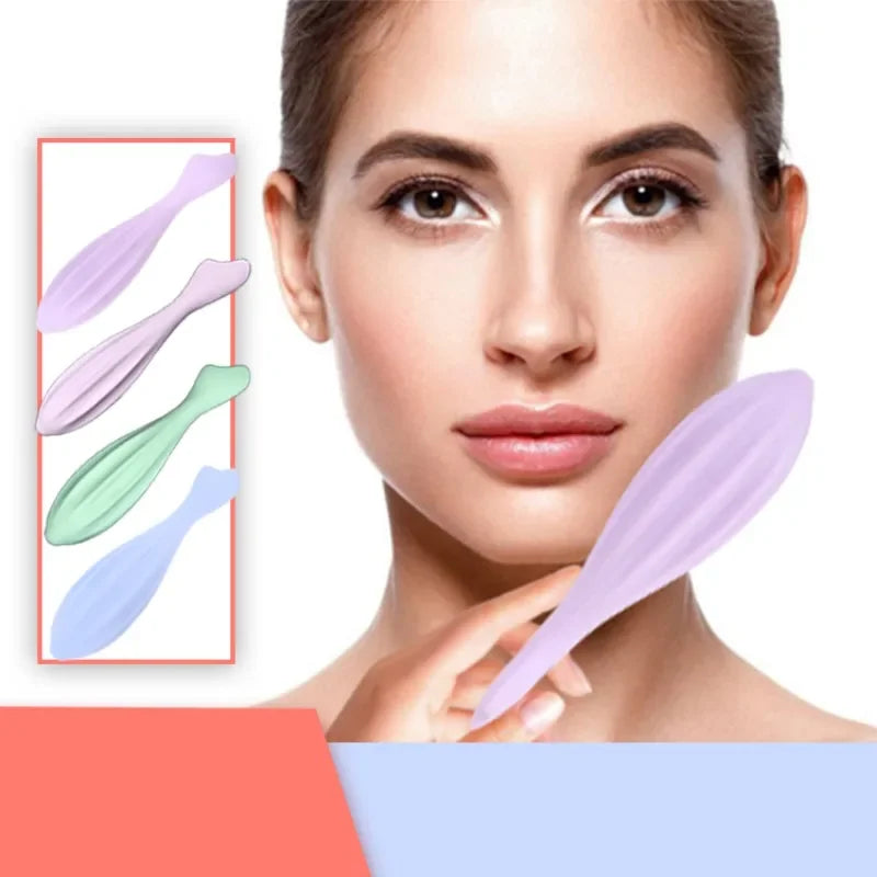 Face Roller for Face and Eye Face Beauty Roller Skin Care Tools Gua Sha Massage Silicone Roller Beauty