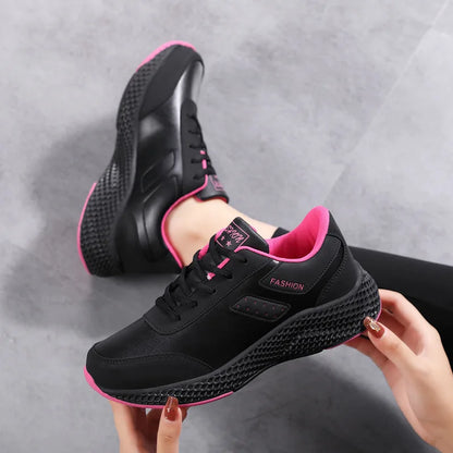 New 2024 Autumn Casual Shoes for Women Comfort Platform Sneakers Women Thick Sole Lacing Running Shoes Loafers Zapatos De Mujer