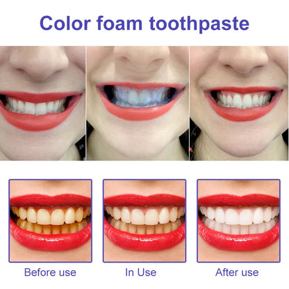 V34 Hismlie Whitening Toothpaste Colour Corrector Remove Dental Plaque Fresh Breath Deep Cleaning Hygiene Stain Bright Teeth