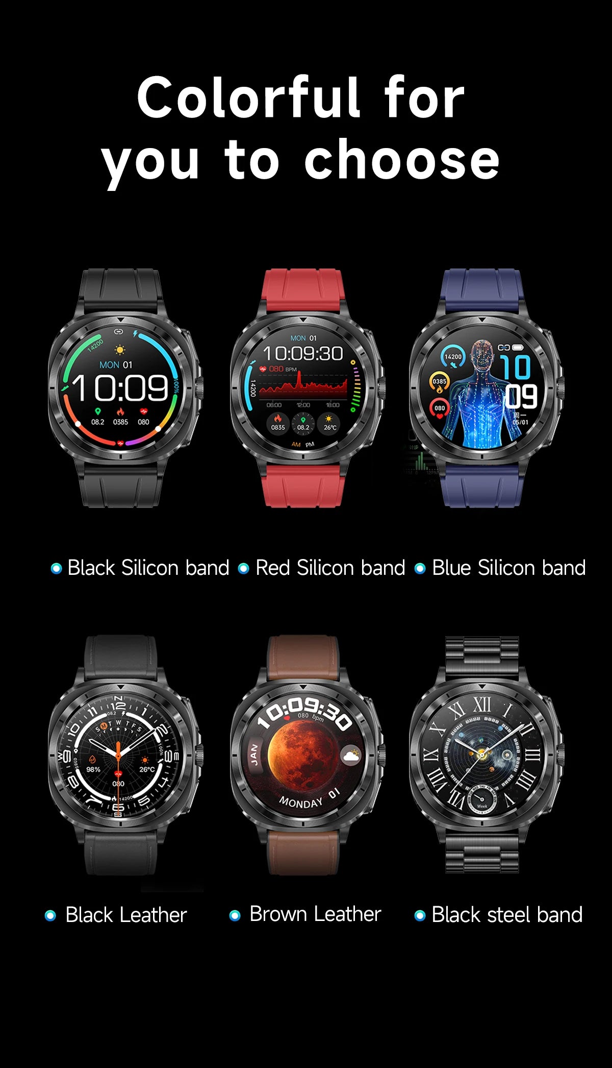 2025 NEW Health monitoring ECG+PPG Smart Watch Uric Acid Blood fat Blood Pressure High Precision Analysis Smart Watch Voice call