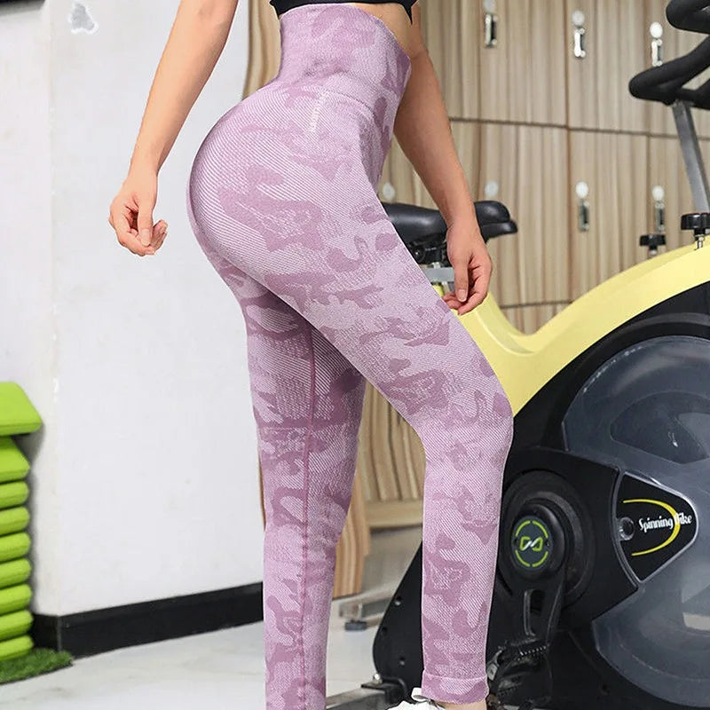 New Women High Waist Yoga Pants Leopard Print Workout Sports Trousers Running Fitness Gym Leggings Hip Lifting Leggings