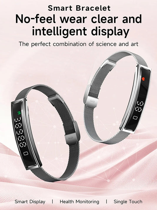 Smart Bracelet Health Sleep Pressure Monitoring Light Touch Women Men Sports Fitness Waterproof Heart Rate Tracker Wristwatch