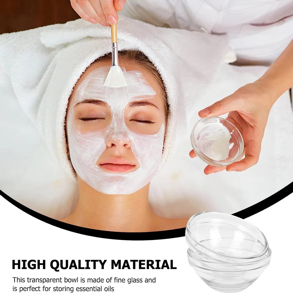 1/3/5PCS Acrylic Face Mask Essential Oil Bowl Face Makeup Skin Care Tools Beauty Mixing Bowl DIY Stirring Bowl Salon Applicator