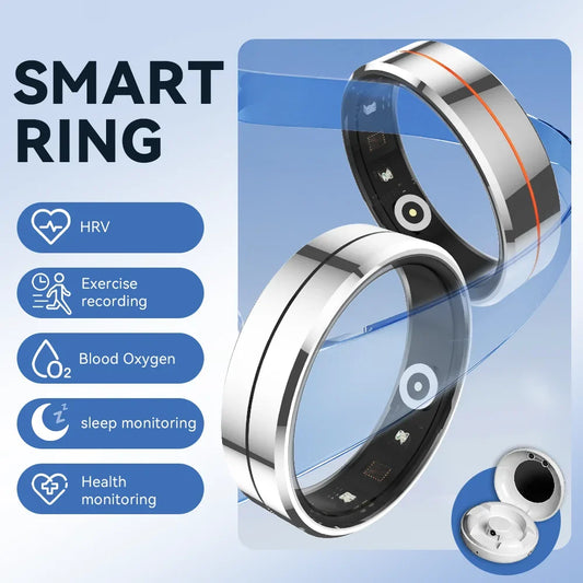 ﻿2025 Smart Ring Waterproof 5ATM Heart Rate Blood Oxygen Health Monitoring Sleep Monitor Remote Tracking Man Women Smartring