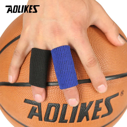 AOLIKES 10PCS/Lot Elastic Finger Sleeves Basketball Sports Safety Thumb Brace Protector For Volleyball Badminton Gym Health Care