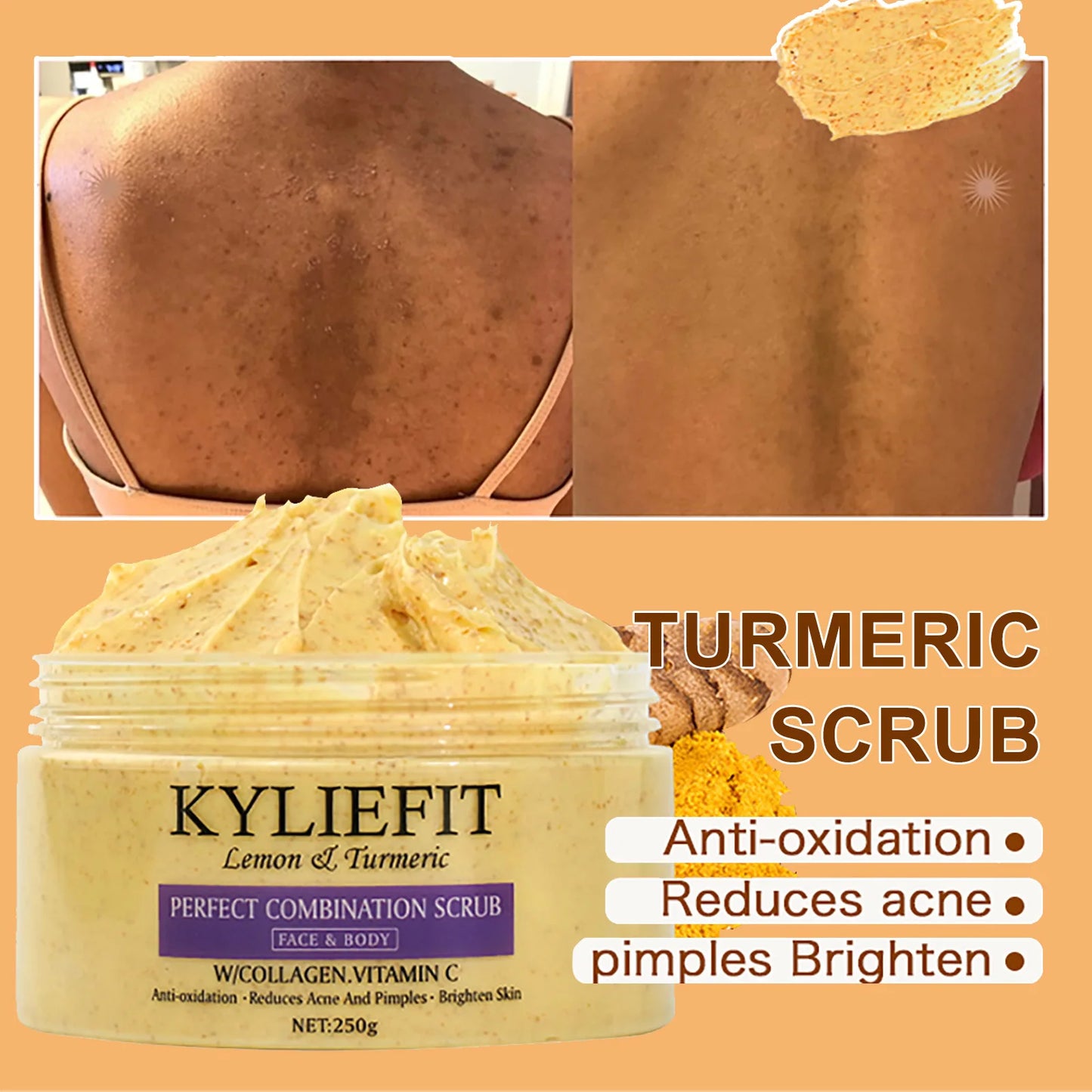 AILKE Natural Turmeric Skin Care Range, Lightening, Cleaning Skin, Moisturizes, Remove Acne and Pimples, Refining Pores