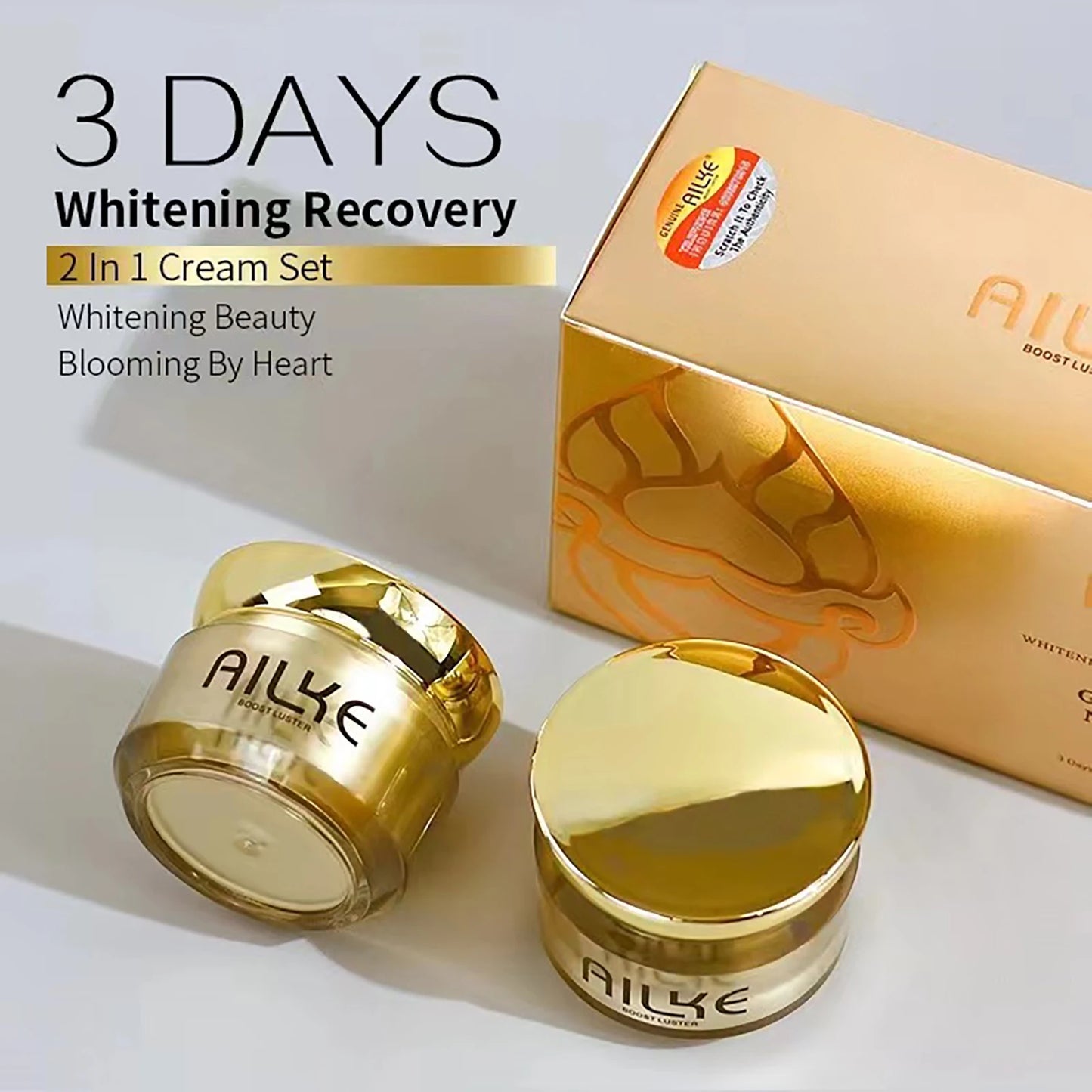 AILKE Whitening Moisturizing Facial Cream, Naturally Brighten Skin Tone, Remove Dark Spots, Clean Skin With Nicotinamide Spf35+