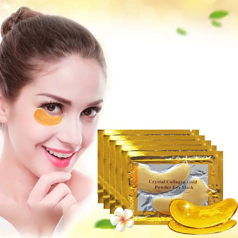 Crystal Collagen Gold Powder Eye Mask Anti-Aging Dark Circles Acne Beauty Patches For Eye Skin Care Korean Cosmetics 30p=15pairs