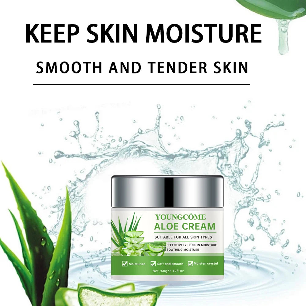 Aloe Vera Deep moisturizing cream, effectively locks in moisture and sooth skin, suitable for all skinall skin types, men and wo