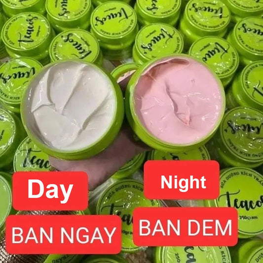 Kem Body Sữa Dưỡng Kích Trắng Teacos 200g,  Remove Dark Skin Blemishes, Lightening Nourishes Bright White Skin Shine Naturally