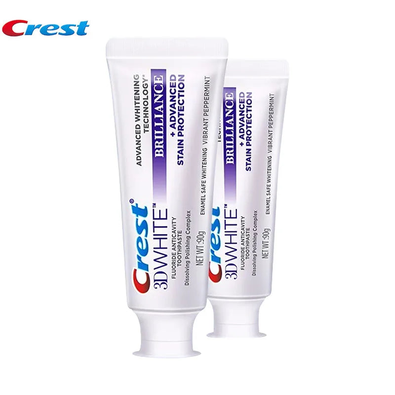 3D White Crest Toothpaste Brilliance Fluoride Anticavity Complex Tooth Paste Sensitive Gum Care Teeth Whitening Squeezer Tubes