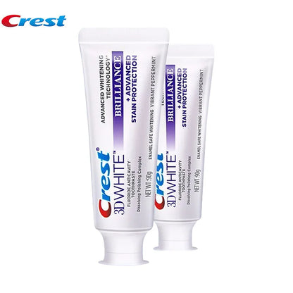 3D White Crest Toothpaste Brilliance Fluoride Anticavity Complex Tooth Paste Sensitive Gum Care Teeth Whitening Squeezer Tubes