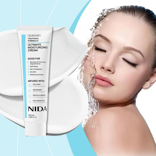 NIDA Daily Repairing Calming Pore Moisturizer Ultimate Moisturizing Cream Anti-Aging Whitening Repair Redness Essence Skin Care