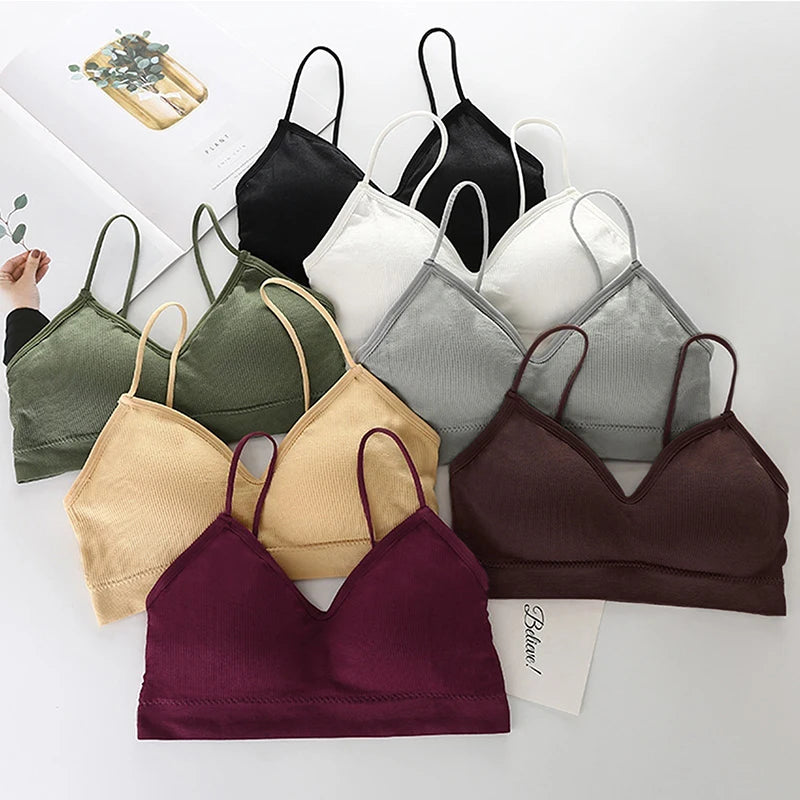 Sports Bras Top Cotton Women Push Up Solid Sports Bra Jogging Gym Sports Bra Girl Underwear Fitness Running Yoga Sport Tops