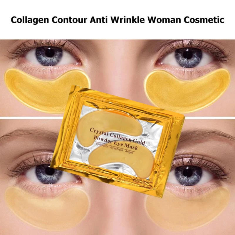 Crystal Collagen Gold Powder Eye Mask Anti-Aging Dark Circles Acne Beauty Patches For Eye Skin Care Korean Cosmetics 30p=15pairs