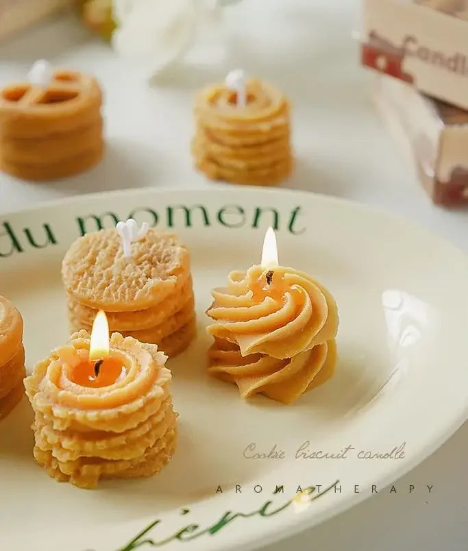 Four Cookies Aromatherapy Candles Wholesale Aromatherapy Gift Box with Gift Creative Candle Ins Style Gift Modeling Wax