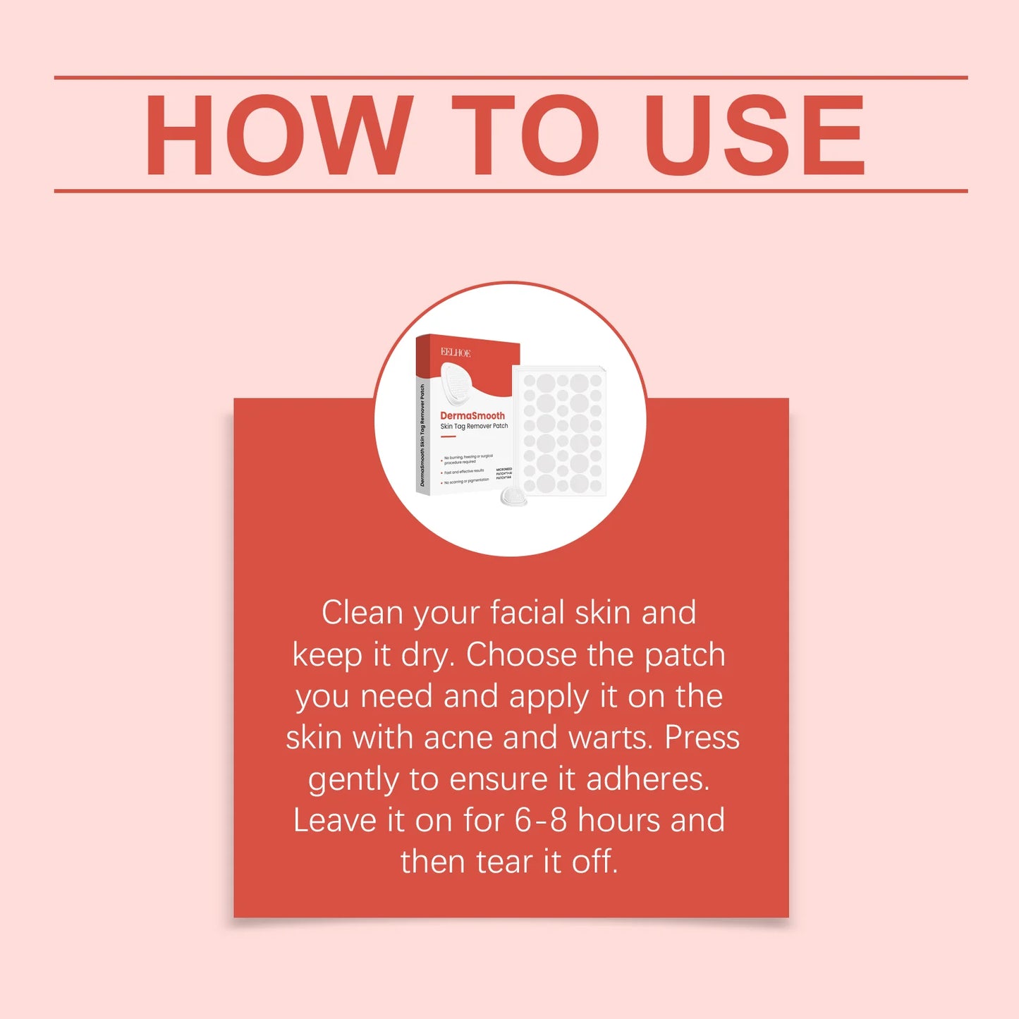 Skin care patch: A daily body care patch that gently cleanses the skin, clears acne, and is thin, invisible and transparent.