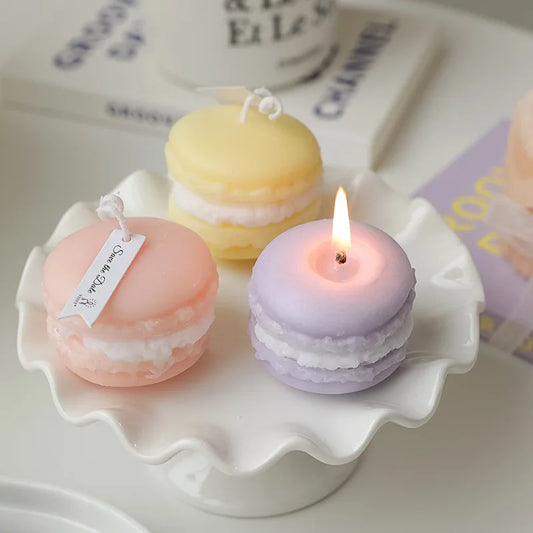 Macaron Aromatherapy Candle Photo Prop Diy Birthday Gift Fragrance Candle Perfume Scent Creative Gift Christmas Gift
