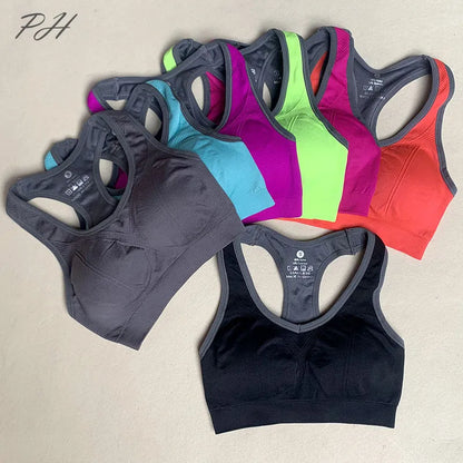 New Shockproof Bra Vest Running Sports Bras Women Gym Push Up Breathable Bra Exercise Fitness Vest Yoga Tops Sports Underwear