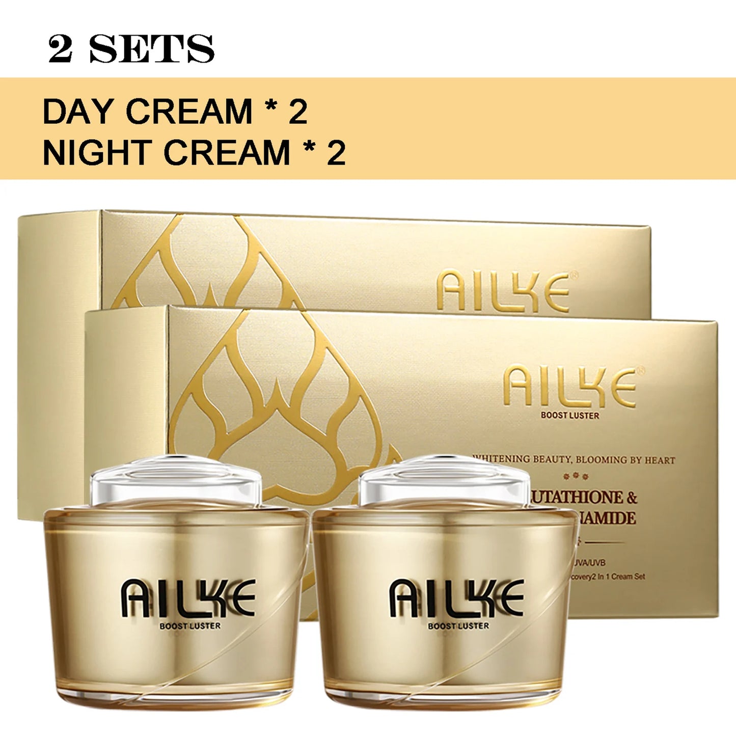 AILKE Whitening Moisturizing Facial Cream, Naturally Brighten Skin Tone, Remove Dark Spots, Clean Skin With Nicotinamide Spf35+