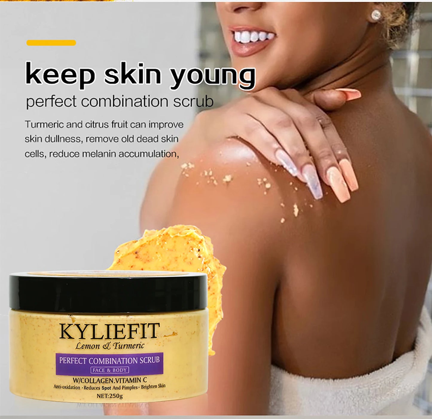AILKE Natural Turmeric Skin Care Range, Lightening, Cleaning Skin, Moisturizes, Remove Acne and Pimples, Refining Pores