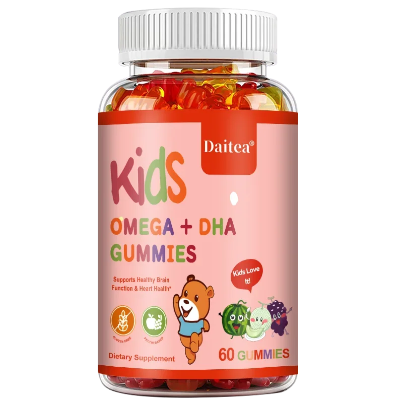 Children's OMEGA+DHA Gummies - Supports The Brain, Joints, Heart, Eyes and Immune System - Contains Omega 3 6 9 + DHA, Vitamin C
