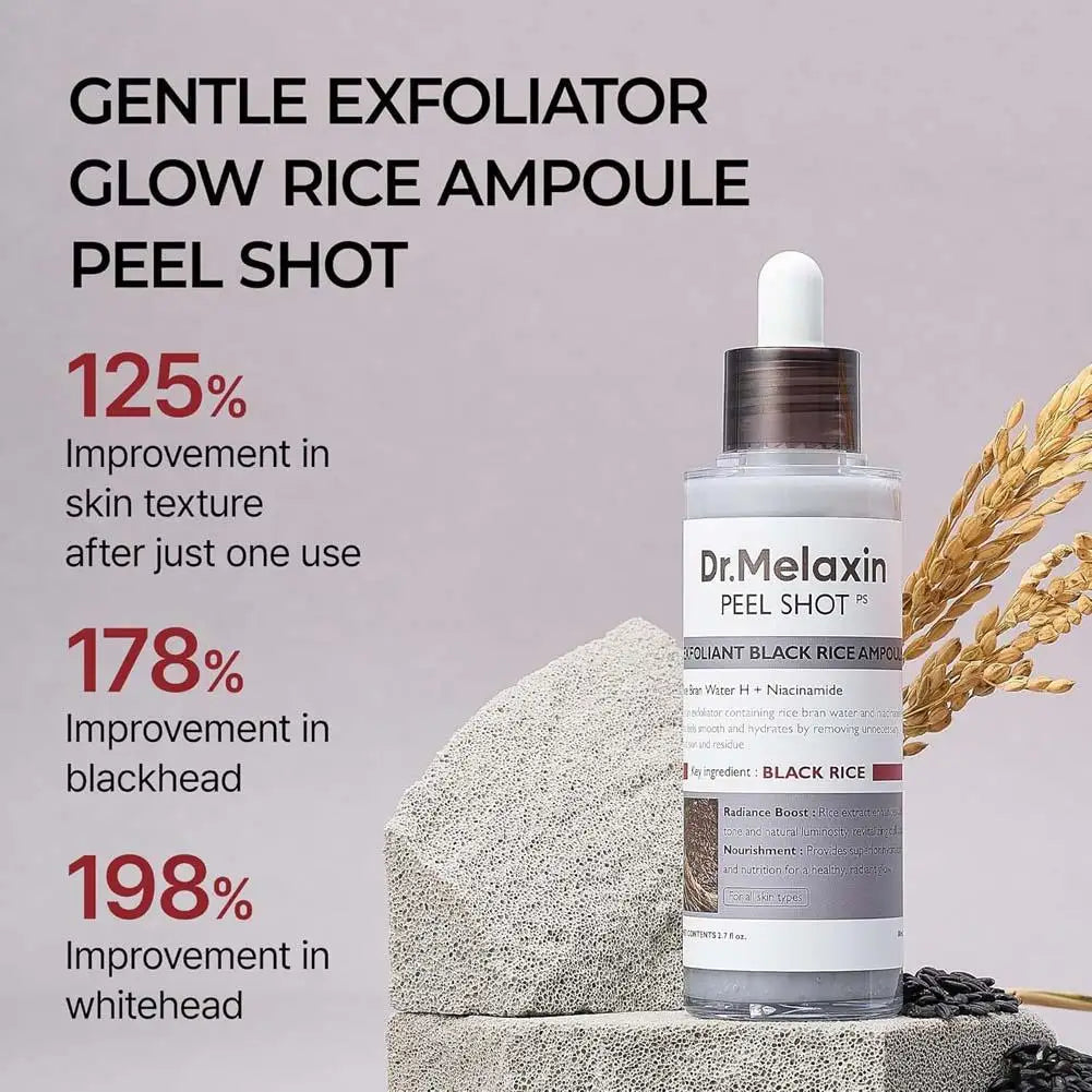 Exfoliating Toner, Natural Rice Extract, Gentle Hydration, Black Rice Ampoule 80ml Deep Skincare Solution