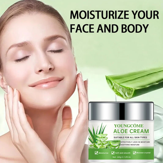 Aloe Vera Deep moisturizing cream, effectively locks in moisture and sooth skin, suitable for all skinall skin types, men and wo