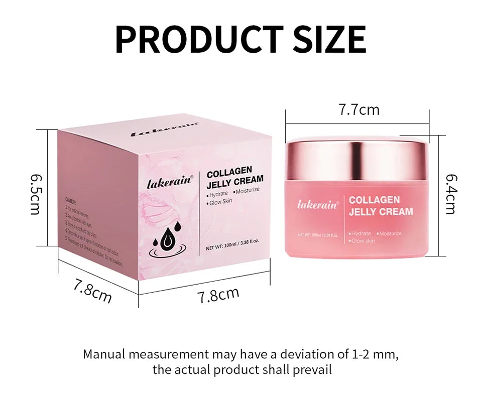 Collagen Jelly Cream Enhances Skin Barrier Moisture 24-hour Facial Shine Natural Ingredient Korean Face Care Products
