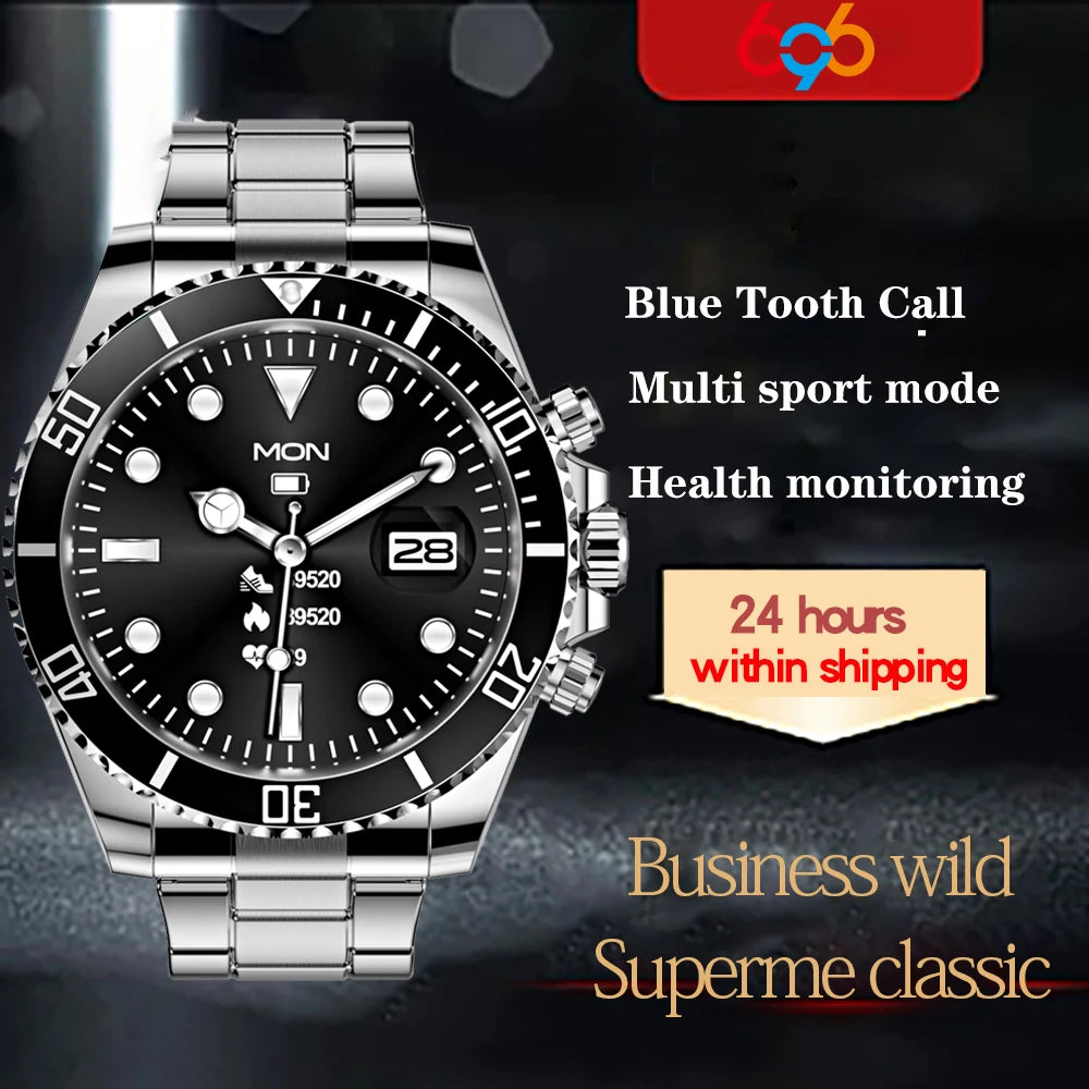 Smart Watch Blue Tooth Call Message Display DIY Wallpaper Heartrate Blood Pressure Sports Smartwatch Women Men Waterproof Music