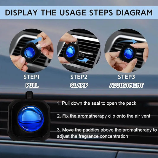 Aromatherapy Breathable Film Perfume Car Interior Fragrance Perfume Essential Oil Air Freshener Auto Air Outlet Aromatherap Clip