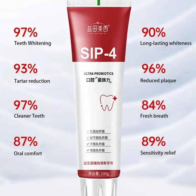 Probiotic Toothpaste freshen breath maintain oral health whiten teeth Stain Removing Sp-4 Toothpaste Teeth Cleaner Plaque Remove