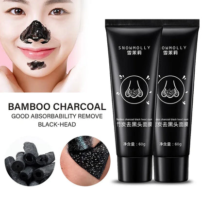 Blackhead Removal Face Mask Cleansing Black Mud Oil-Control Acne Treatment Bamboo Charcoal Peel-Off Nose Mask Skin Beauty Care