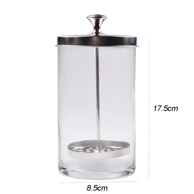 Sterilizer Jar Comb Sterilization Tank Barber Glass Cleaning Spa Eyelash Extensions Nail Tool Barber Sanitizing Disinfection