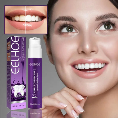 50ml Purple Safe Whitening Toothpaste Refreshing Breath Teeth Foam Tooth Cleaning Mousse Plaque Removal Dentifrice Teeth Care