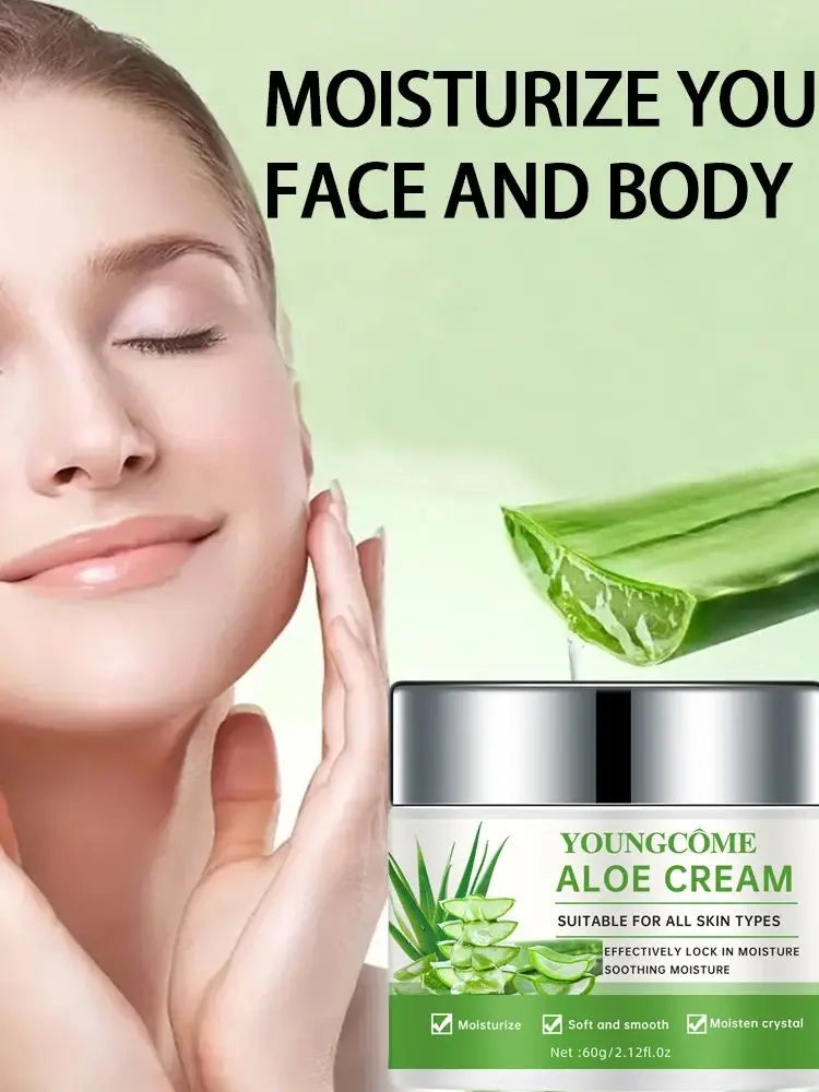 Aloe Vera Deep moisturizing cream, effectively locks in moisture and sooth skin, suitable for all skinall skin types, men and wo