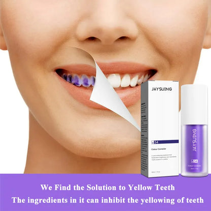 V34 Toothpaste Teeth Whitening Protect Tooth Enamel Intensive Stain Removal v34 Colour Corrector Toothpaste Improve Yellow Teeth