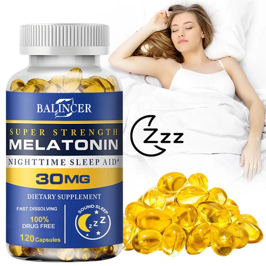 Sleep Supplements - Containing Melatonin - Promote Fast Sleep, Improve Insomnia, Improve Sleep Quality and Deep Sleep